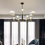 Lustre Moderne Méduse En Verre Hailey 10 Lampes Luminaire Chambre