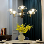 Lustre Moderne Méduse En Verre Hailey 6 Lampes Luminaire Chambre