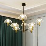 Lustre Moderne Méduse En Verre Hailey 8 Lampes Luminaire Chambre