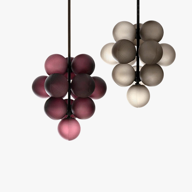 lustre moonriver lighting boule de verre raisin créatif moderne