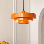 Lustre Multicolore Danois Rétro Orange / Lumière Froide Vintage