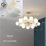 Lustre Nuage Boules Verre Moderne Luminaire Chambre