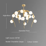 Lustre Octopus Globes Nayla Moderne A - 75X66Cm / Chaude Luminaire Chambre