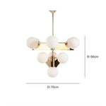 Lustre Pyramidal Doré Ariana D76 X H56 Cm / Chaude Luminaire Chambre