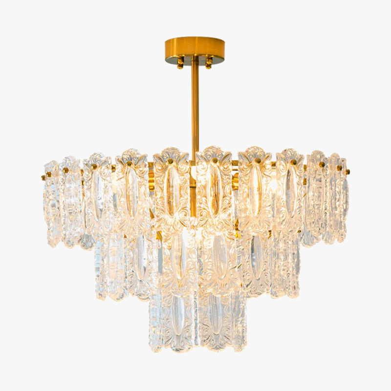 lustre rond en verre artistique pour intérieur moderne