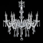 Lustre Salon En Cristal Ancien Argent