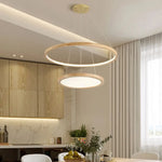 Lustre Scandinave Bois Arya 2 Anneaux Luminaire Chambre