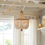 Lustre Scandinavie Corbeille Perles Brunissende Luminaire Chambre