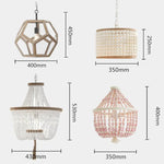 Lustre Scandinavie Corbeille Perles Brunissende Luminaire Chambre