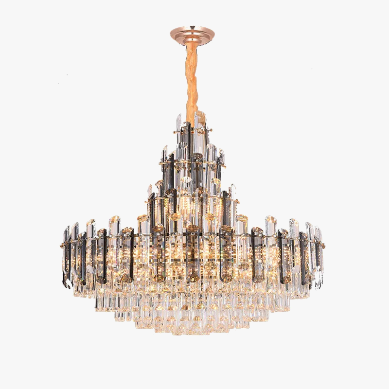 lustre suspendu en cristal à intensité variable design moderne