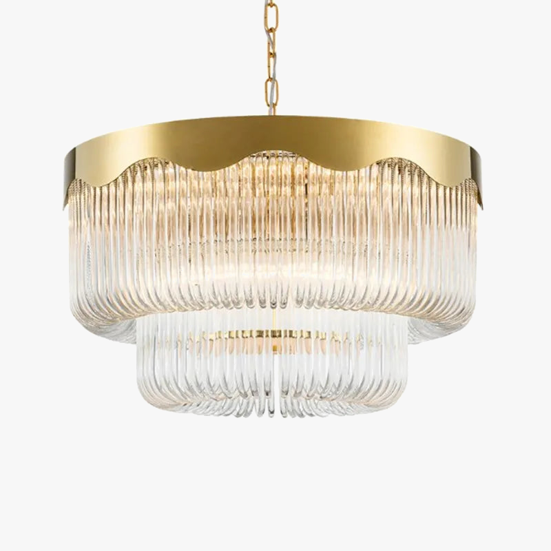 lustre suspendu moderne en verre cristal design élégant