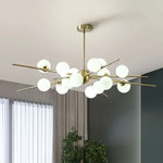 Lustre Suspension Moderne En Boule De Verre Lustre