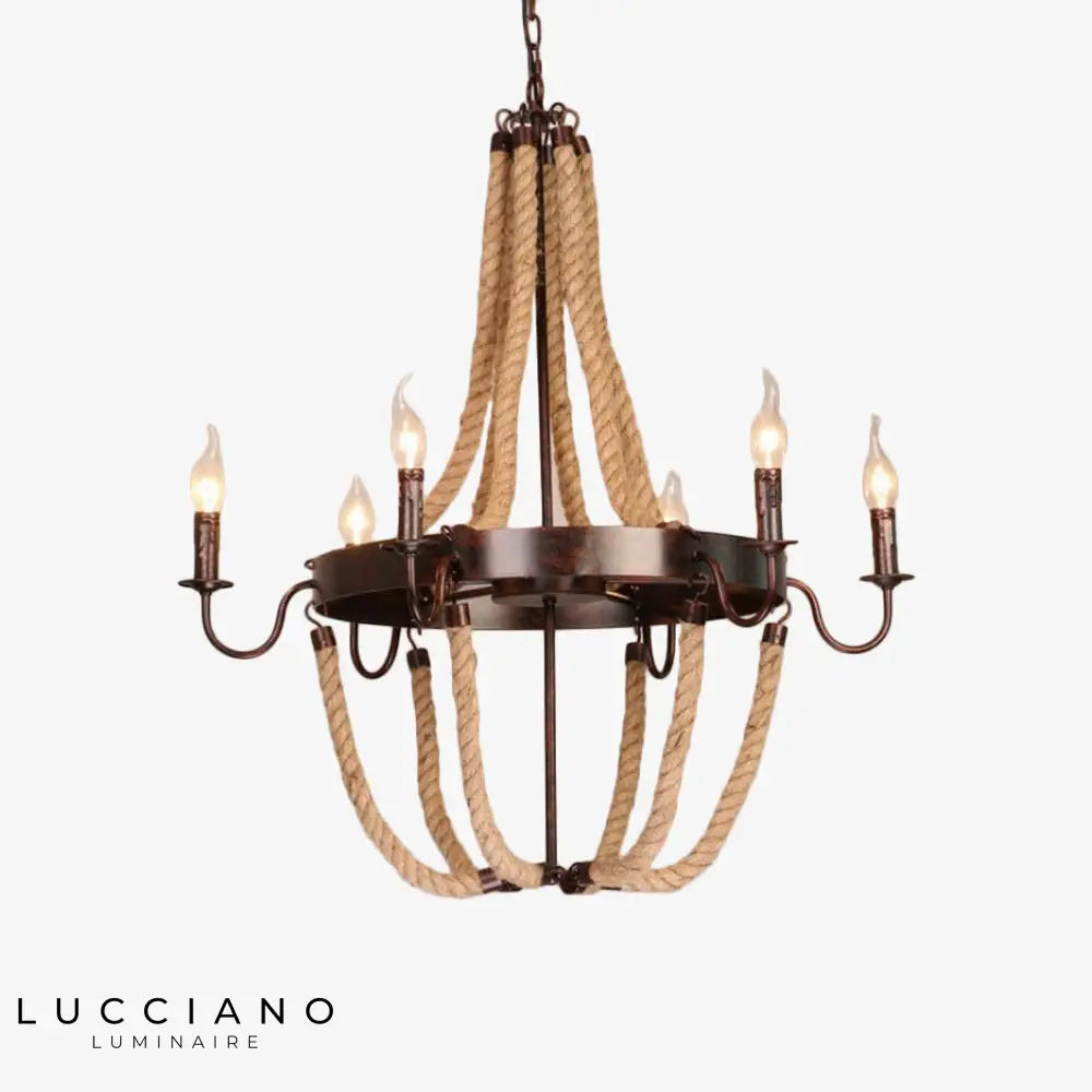 Lustre Vintage Cordes Fausses Bougies Luminaire Chambre