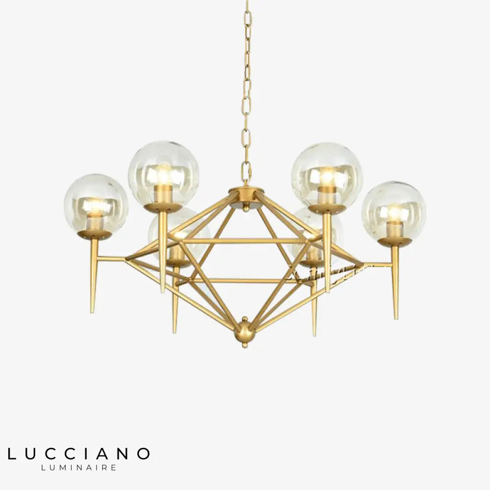 Lustre Vintage Doré Avec Globe Loft Luminaire Chambre