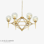 Lustre Vintage Doré Avec Globe Loft Luminaire Chambre