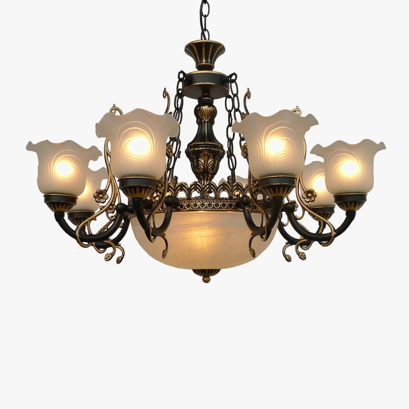 Lustre en fer forgé élégant artisanal