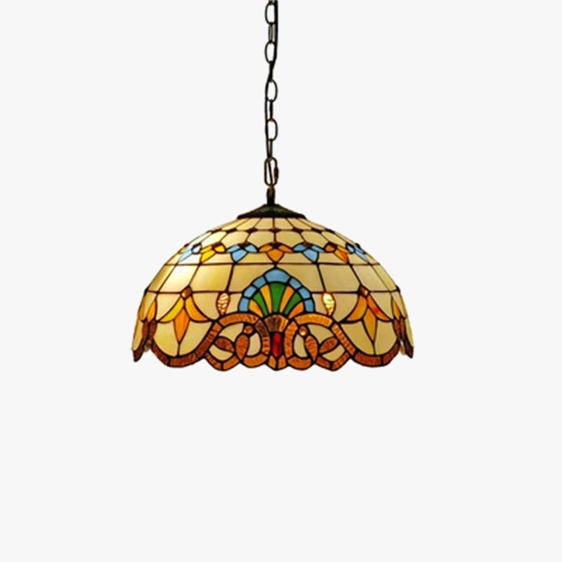 Lustre rétro verre bleu maritime