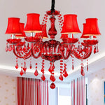 Lustre Vintage Rouge Cook A: 6 Lampes