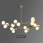 Lustre Yolan Led Métal-Verre Branches Luminaire Chambre