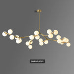 Lustre Yolan Led Métal-Verre Branches Luminaire Chambre