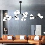 Lustre Yolan Led Métal-Verre Branches Luminaire Chambre