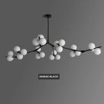 Lustre Yolan Led Métal-Verre Branches Luminaire Chambre