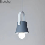 Macaron Led Métal Suspension Design A - Gris Luminaire Chambre