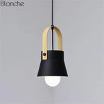 Macaron Led Métal Suspension Design A - Noir Luminaire Chambre