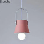 Macaron Led Métal Suspension Design A - Rose Luminaire Chambre