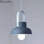 Macaron Led Métal Suspension Design B - Gris Luminaire Chambre