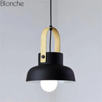 Macaron Led Métal Suspension Design B - Noir Luminaire Chambre