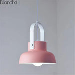 Macaron Led Métal Suspension Design B - Rose Luminaire Chambre