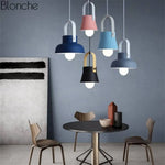 Macaron Led Métal Suspension Design Luminaire Chambre