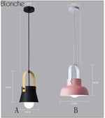 Macaron Led Métal Suspension Design Luminaire Chambre