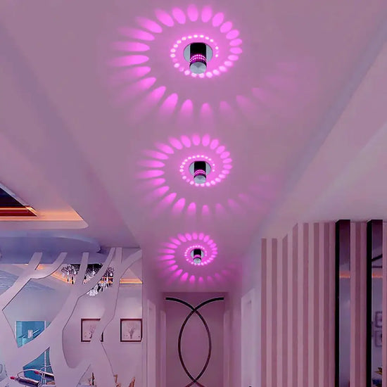 Modern Led Ceiling Light 3W Rgb Wall Sconce For Art Gallery Decoration Living Room Front Balcony