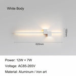 Moderne Minimaliste Luminaire Design Élégant Mural 12W Blanc / Froid (5 500-7 000 K). Applique