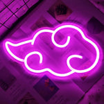 Neon Mural En Forme De Nuage Japonais