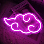 Neon Mural En Forme De Nuage Japonais