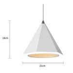 Nordic Led Cone Suspension Multicolors Luminaire Chambre