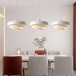 Nordic Led Pendant Light Macaron Carbon Steel Aluminum White Dark Green Orange Illuminations For