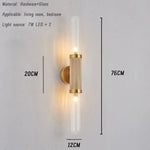 Nordique Designer Murale Led Élégante Minimaliste B-H76 L12Cm / Lumière Froide 6000K Applique
