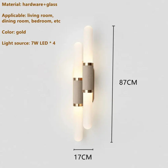 Nordique Designer Murale Led Élégante Minimaliste H87 L17Cm / Lumière Froide 6000K Applique