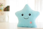 Oreiller en peluche lumineux et coloré en forme d’étoile