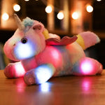 Peluche veilleuse licorne aillée