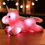 Peluche veilleuse licorne aillée