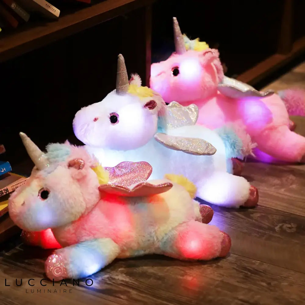 Peluche veilleuse licorne aillée