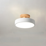 Plafonnier led rond bois