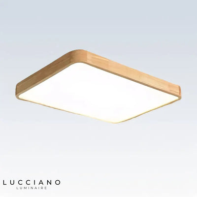 Plafonnier aspect bois minimaliste