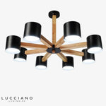 Plafonnier Bois Avec Spots Colorés. 8 / Noir Luminaire Chambre