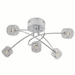 Plafonnier Chromé Cristal Aluminium Luminaire Chambre